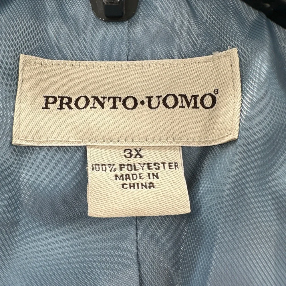 Pronto Uomo Black Faux‎ Suede Blazer Jacket 3X Lined Pockets Mens